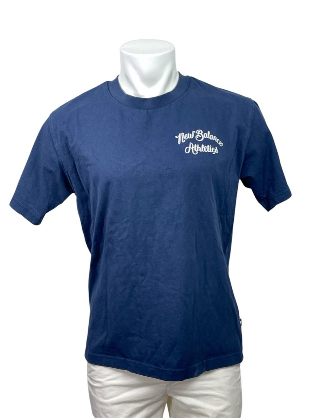 New Balance Mens Blue Short Sleeve Crew Neck Basic Casual T Shirt Tee Top Size M